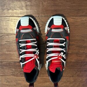 Dolce and Gabanna mens size 13  Sneakers Red Black White